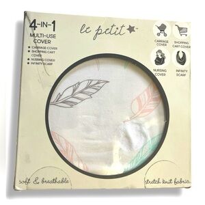 NWT Le Petite Baby 4 in-1 nursing‎ cover, carriage, shopping cart cover, scarf